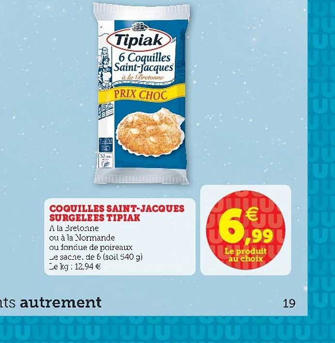 coquilles saint-jacques surgelées tipiak