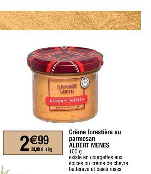 crème forestière au parmesan albert ménès