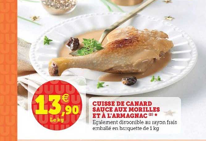 Cuisse De Canard Sauce Aux Morilles Et à L'armagnac