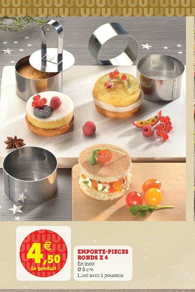emporte-pièces ronds x4