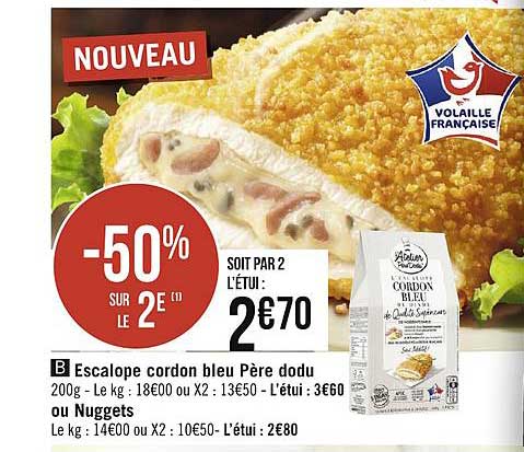 escalope cordon bleu père dodu