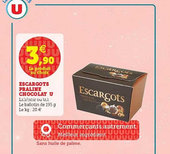 Escargots Praline Chocolat U