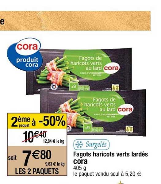 fagots haricots verts lardés cora