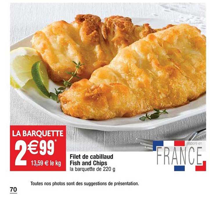 filet de cabillaud fish and chips