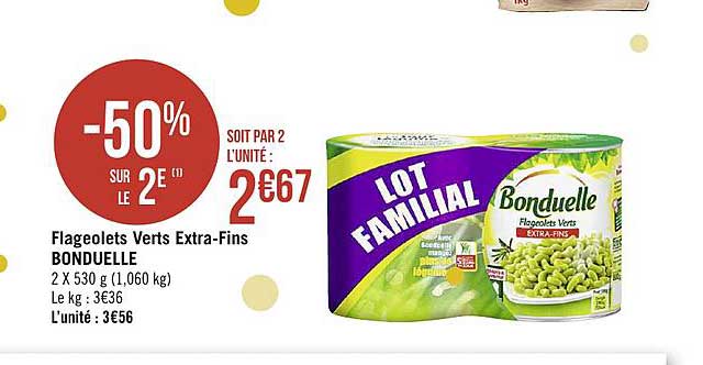 flageolets verts extra-fins bonduelle