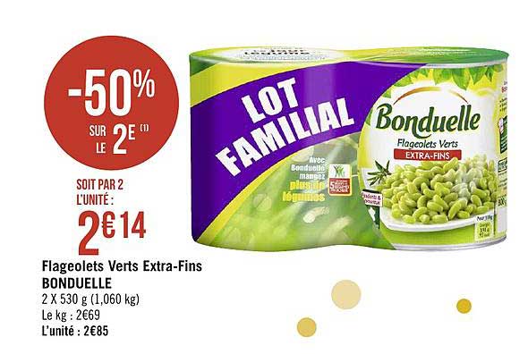 flageolets verts extra-fins bonduelle