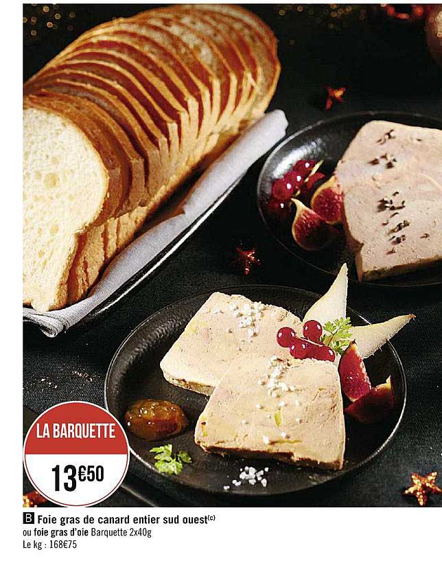 foie gras de canard entier sud ouest ou foie gras d'oie barquette
