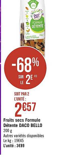 fruits secs formule détente daco bello