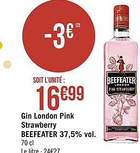 gin london pink strawberry beefeater 37,5% vol.