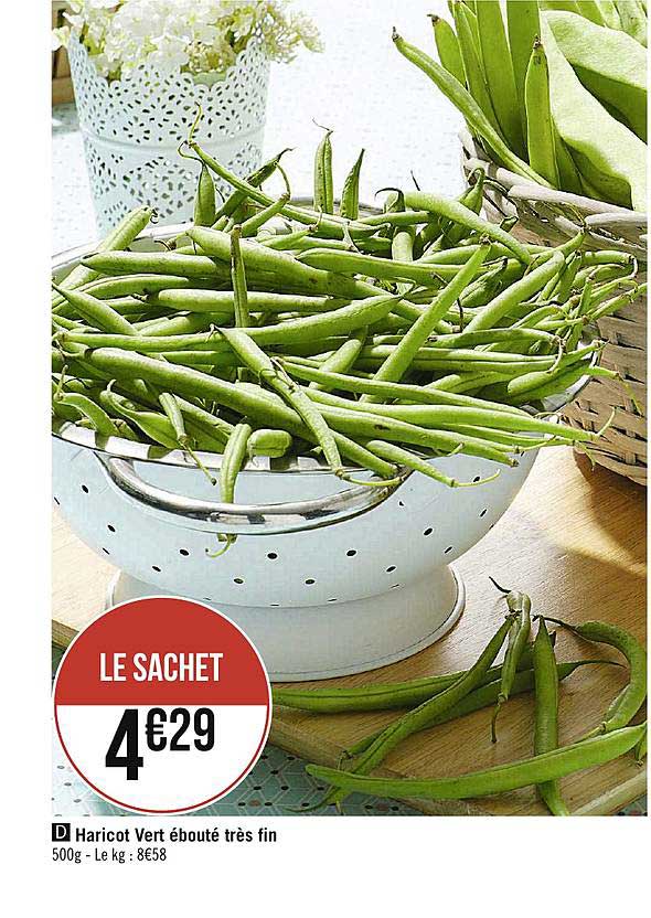 haricot vert ébouté très fin