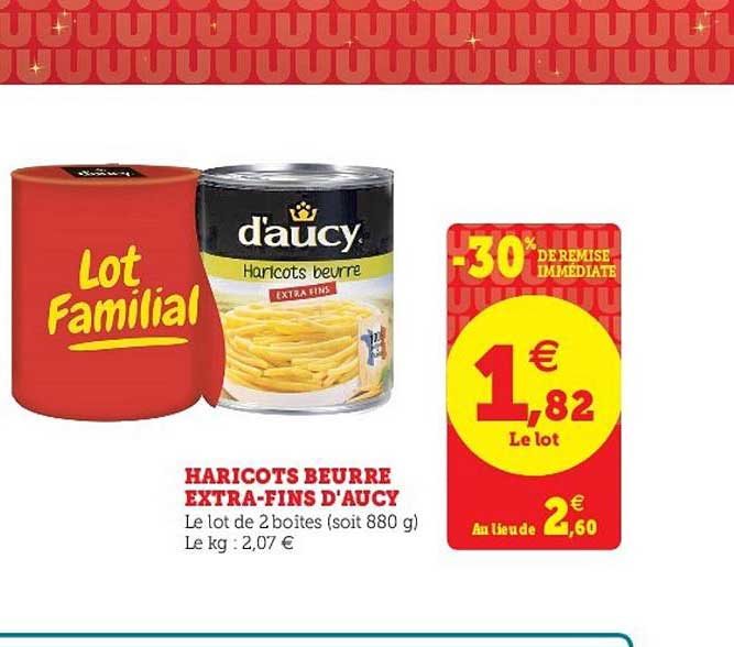 haricots beurre extra-fins d'aucy