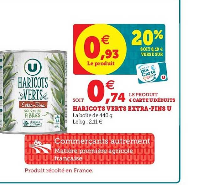 haricots verts extra-fins u