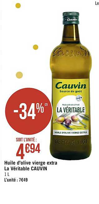 Huile D'olive Vierge Extra La Véritable Cauvin