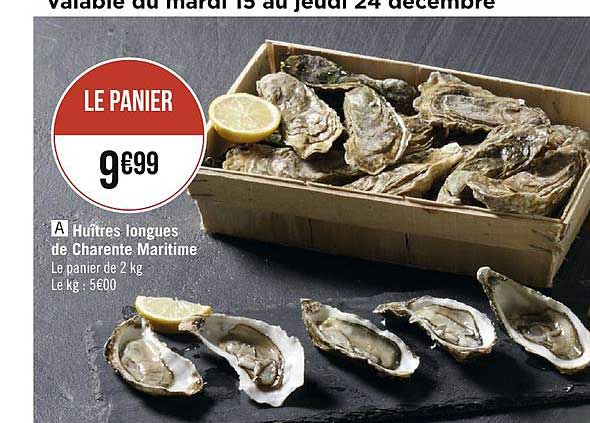 huîtres longues de charente maritime