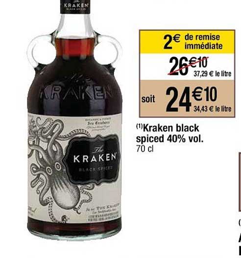 kraken black spiced 40% vol.