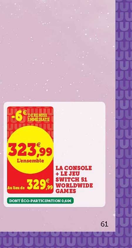 la console + le jeu switch 51 worldwide games