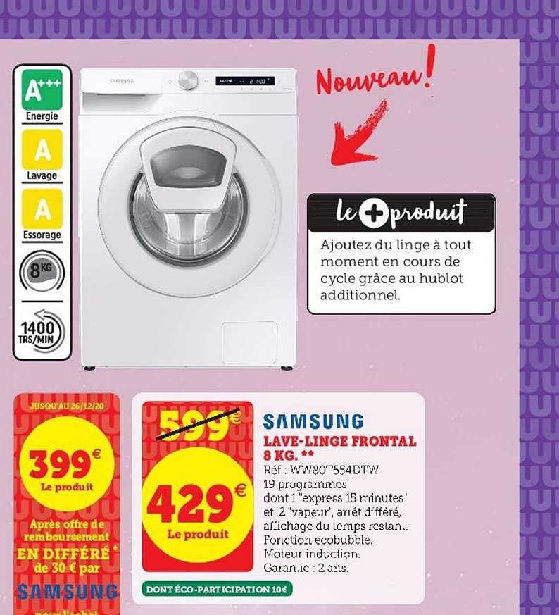 lave-linge frontal 8 kg samsung