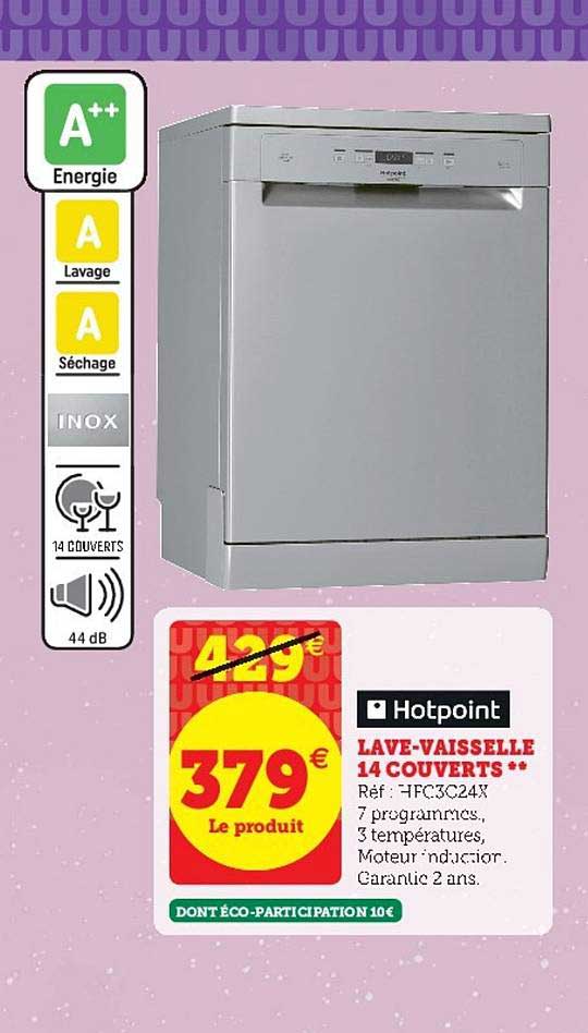 lave-vaisselle 14 couverts hotpoint