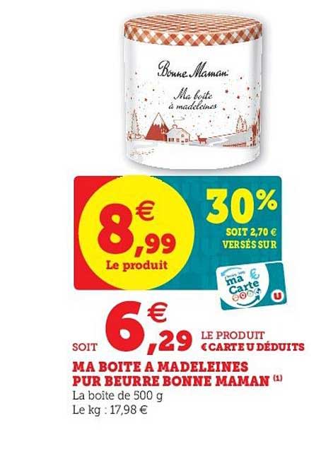 ma boîte à madeleines pur beurre bonne maman