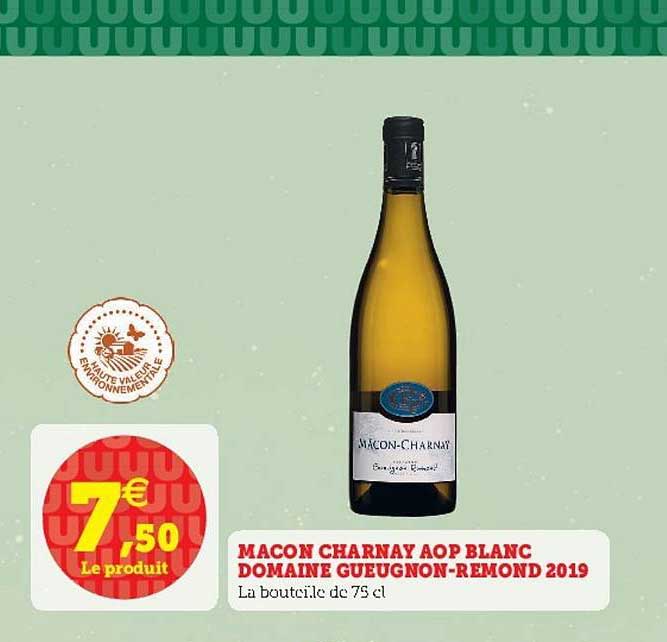 macon charnay aop blanc domaine gueugnon-remond 2019