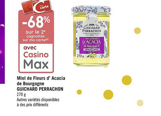miel de fleurs d'acacia de bourgogne guichard perrachon