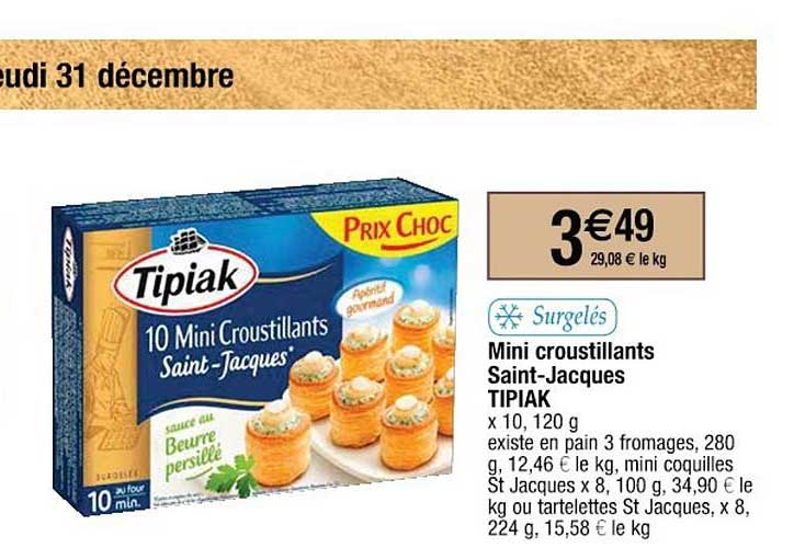 mini croustillants saint jacques tipiak