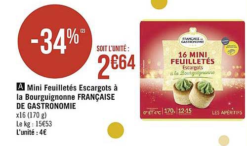 mini feuilletés escargots à la bourguignonne française de gastronomie