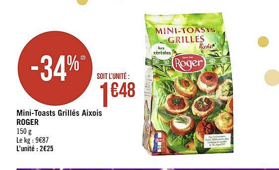 mini-toasts grillés aixois roger