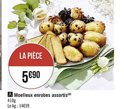 moelleux enrobes assortis