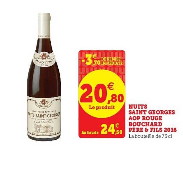 nuits saint georges aop rouge bouchard père & fils 2016