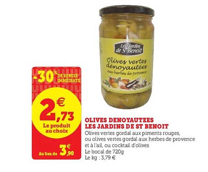 olives dénoyautées les jardins de st benoit
