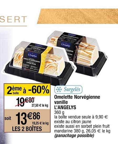 omelette norvégienne vanille l'angelys