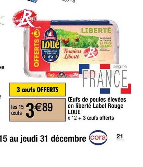 œufs de poules élevées en liberté label rouge loué