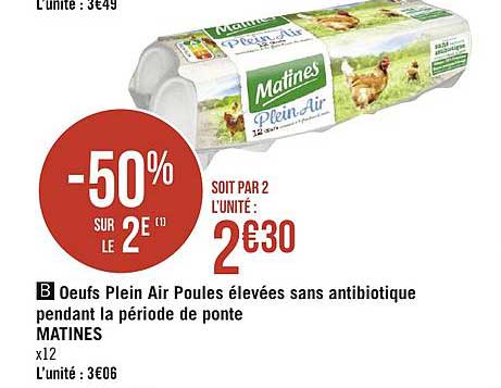 œufs plein air poules élevées sans antibiotique pendant la période de ponte matines