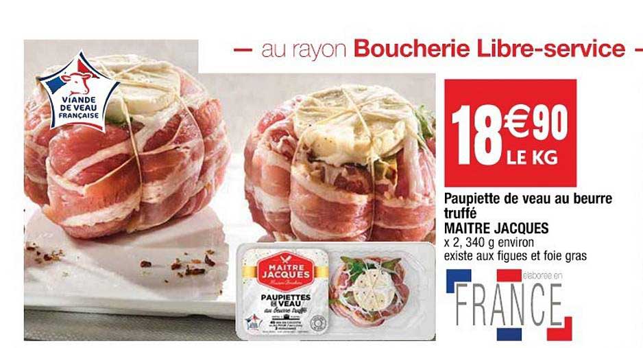 paupiette de veau au berre truffé maître jacques