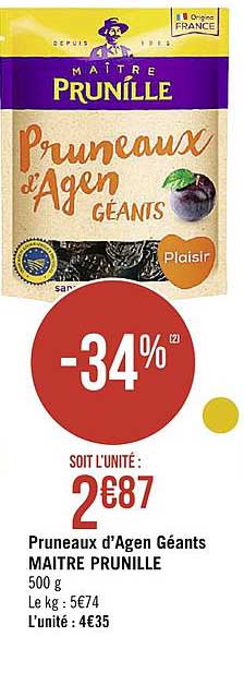 Pruneaux D'agen Géants Maître Prunille