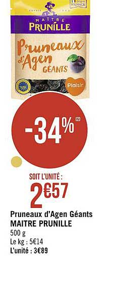 pruneaux d'agen géants maître prunille