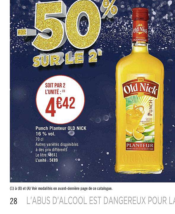 punch planteur old nick 16% vol.