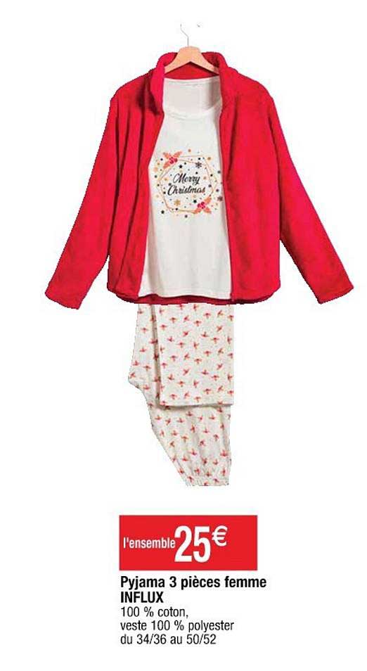 Pyjama 3 Pièces Femme Influx