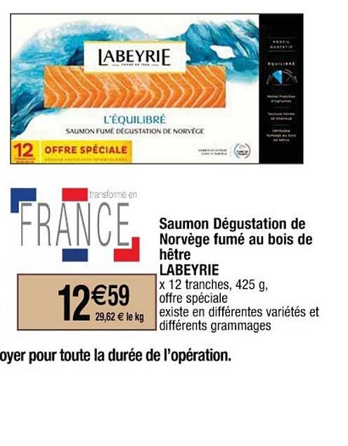 Saumon Dégustation De Norvège Fumé Au Bois De Hêtre Labeyrie