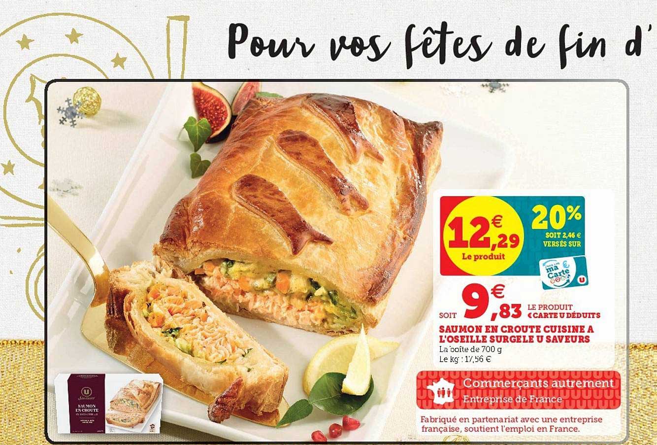 Saumon En Croûte Cuisine à L'oseille Surgelé U Saveurs