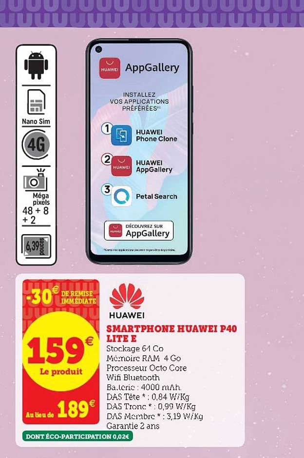 smartphone huawei p40 lite e