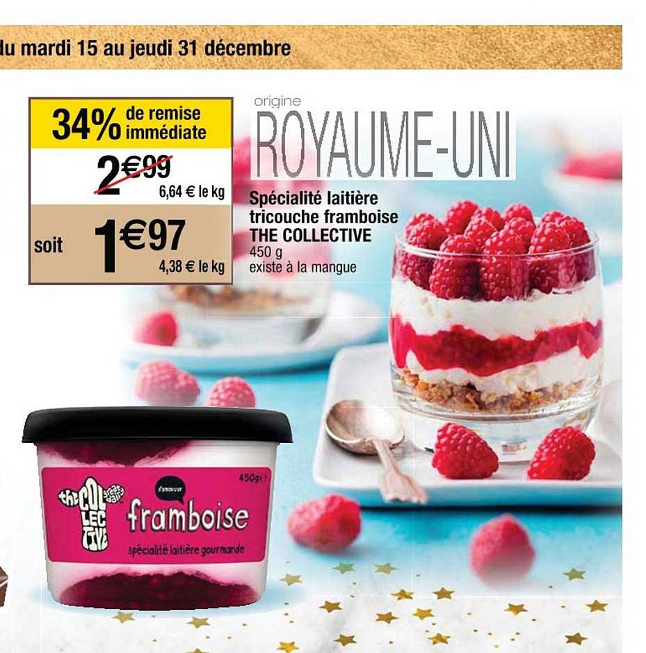 spécialité laitière tricouche framboise the collective