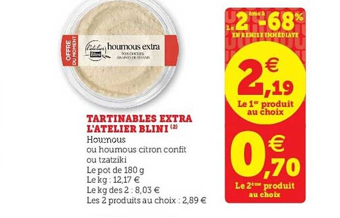 tartinables extra l'atelier blini
