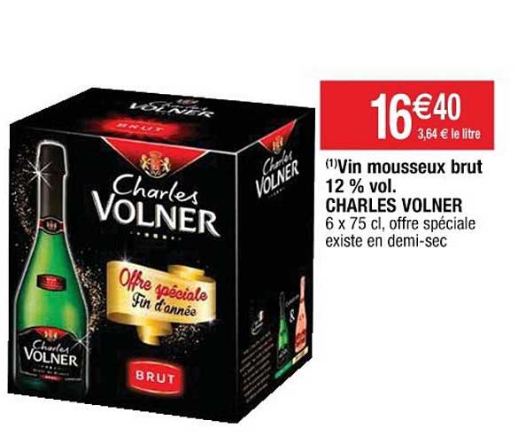 Vin Mousseux Brut 12% Vol Charles Volner