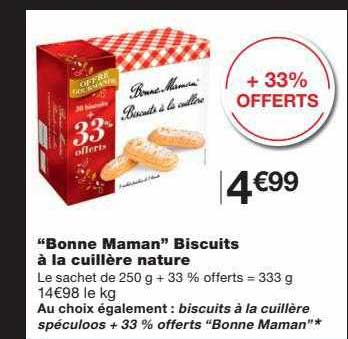 "bonne maman" biscuits à la cuillère nature