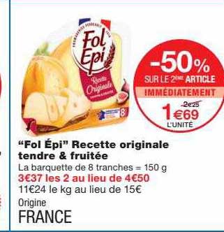 "fol épi" recette originale tendre & fruitée