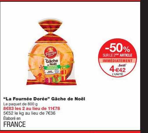 "la fournée dorée" gâche de noël