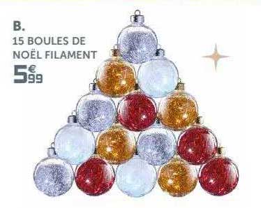 15 boules de noël filament