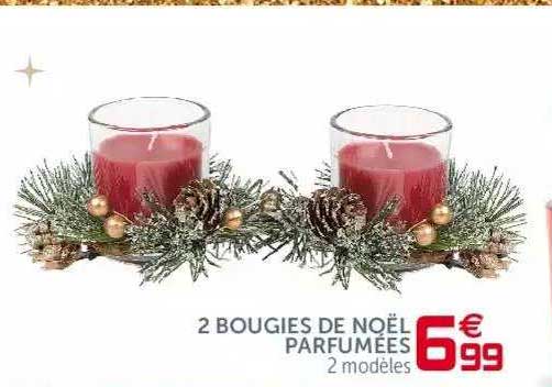 2 Bougies De Noël Parfumées